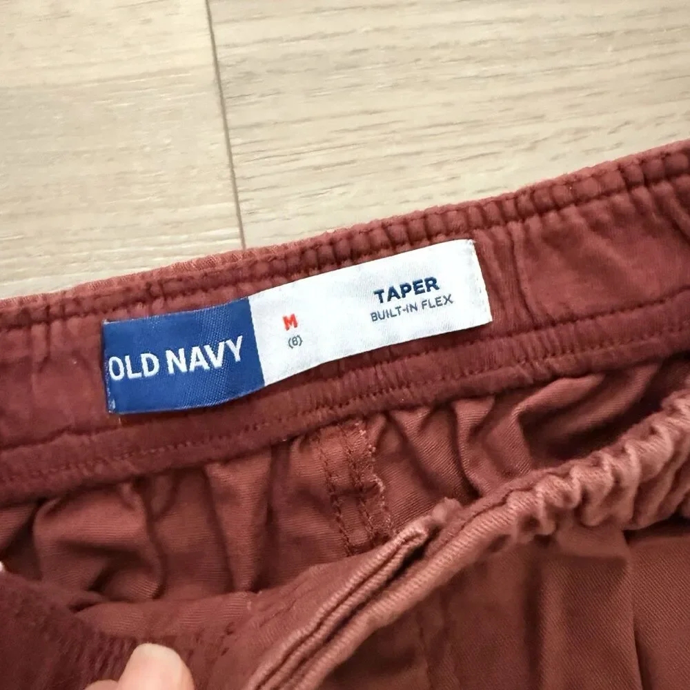 Old Navy Boys 8 Lot of 2 Tech Taper Pants Built-in Flex NWT Navy Elastic Cargo